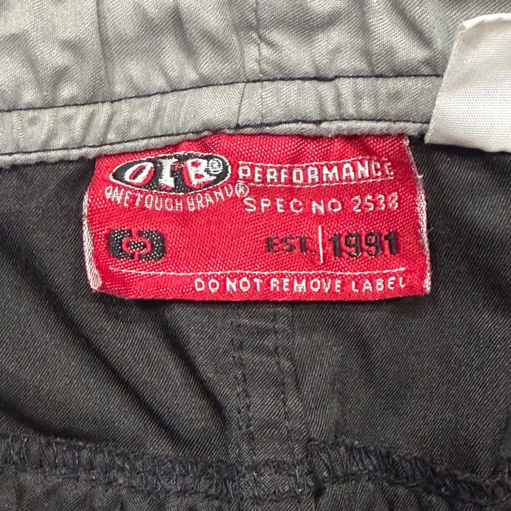 Vintage One Tough Brand Mens XL‎ Cargo Board Shorts Black Swim Trunks 1991